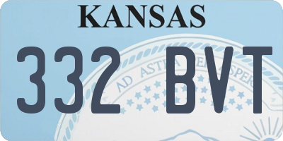 KS license plate 332BVT