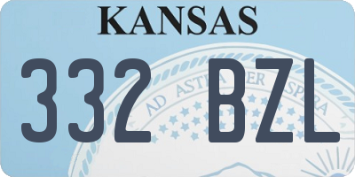 KS license plate 332BZL
