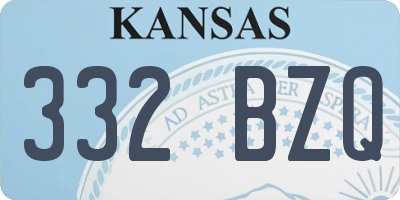 KS license plate 332BZQ