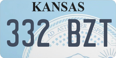 KS license plate 332BZT