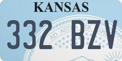 KS license plate 332BZV