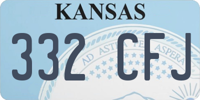 KS license plate 332CFJ