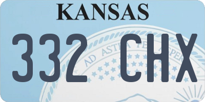 KS license plate 332CHX