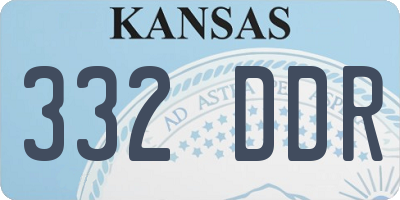 KS license plate 332DDR