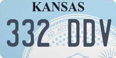 KS license plate 332DDV