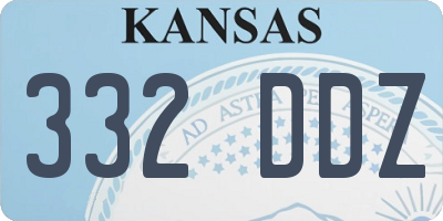 KS license plate 332DDZ