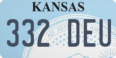 KS license plate 332DEU