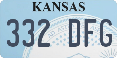KS license plate 332DFG