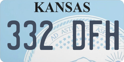 KS license plate 332DFH
