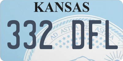 KS license plate 332DFL