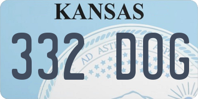 KS license plate 332DOG