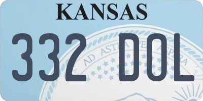 KS license plate 332DOL