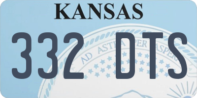 KS license plate 332DTS
