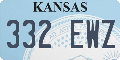 KS license plate 332EWZ