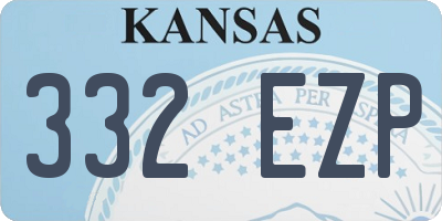 KS license plate 332EZP