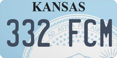 KS license plate 332FCM