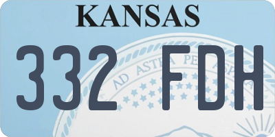 KS license plate 332FDH