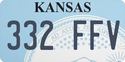 KS license plate 332FFV
