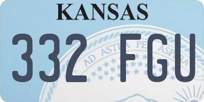 KS license plate 332FGU