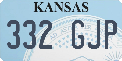 KS license plate 332GJP