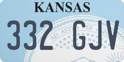 KS license plate 332GJV