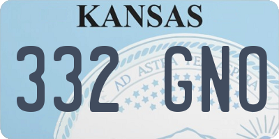 KS license plate 332GNO