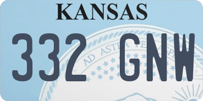 KS license plate 332GNW