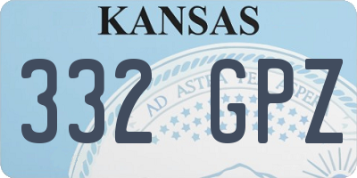 KS license plate 332GPZ