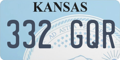 KS license plate 332GQR
