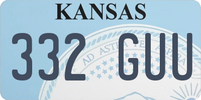 KS license plate 332GUU
