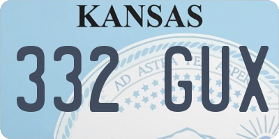 KS license plate 332GUX