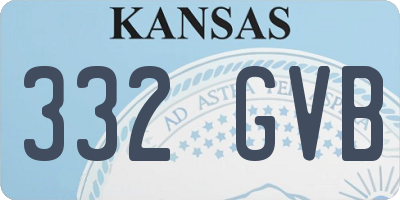 KS license plate 332GVB
