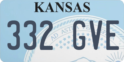 KS license plate 332GVE