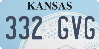 KS license plate 332GVG