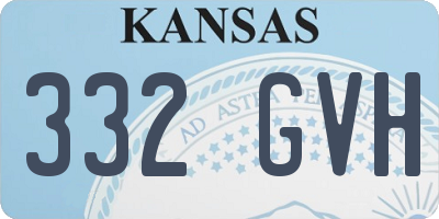 KS license plate 332GVH
