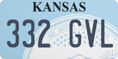 KS license plate 332GVL