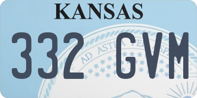 KS license plate 332GVM