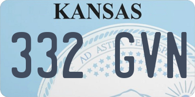 KS license plate 332GVN