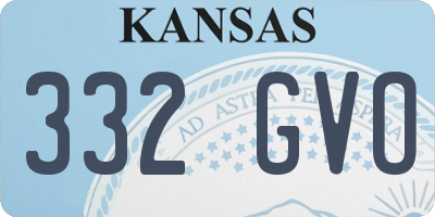 KS license plate 332GVO
