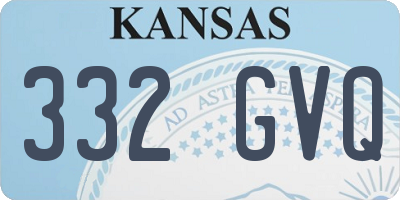 KS license plate 332GVQ