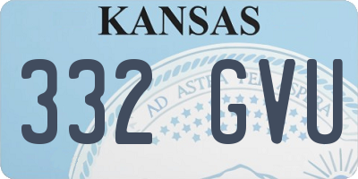 KS license plate 332GVU