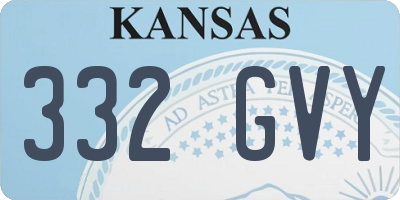 KS license plate 332GVY