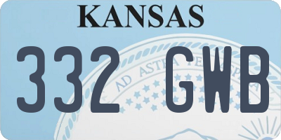 KS license plate 332GWB