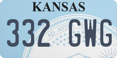 KS license plate 332GWG