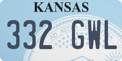 KS license plate 332GWL