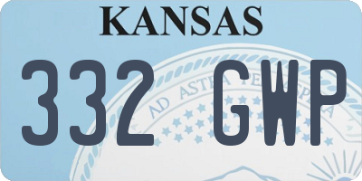 KS license plate 332GWP