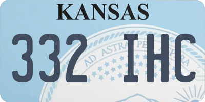 KS license plate 332IHC