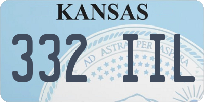 KS license plate 332IIL
