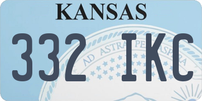 KS license plate 332IKC