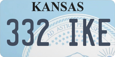 KS license plate 332IKE